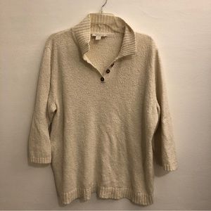 Oversized Henley Style Sweater